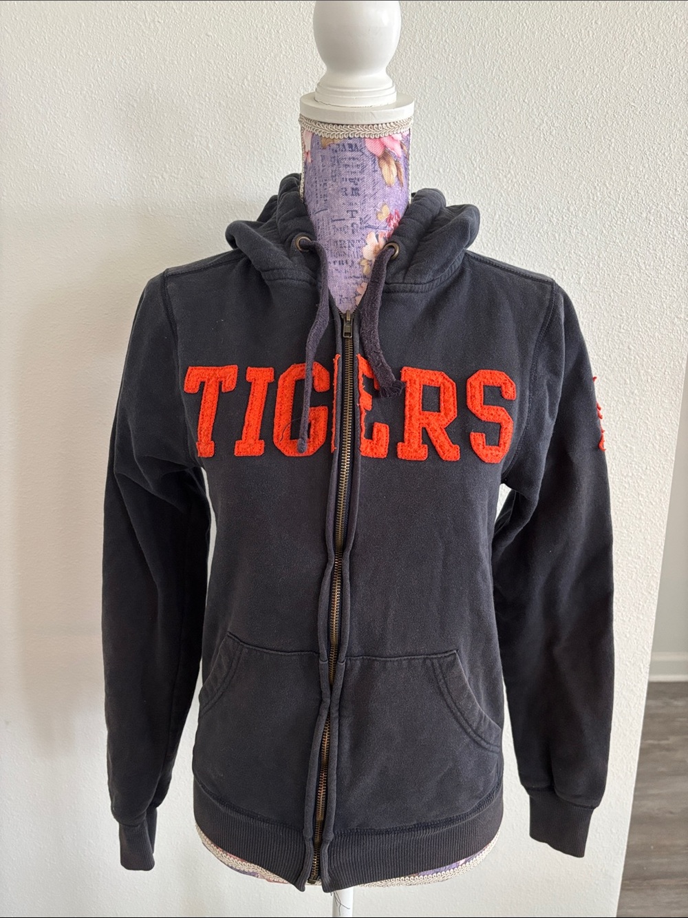 Tigers Black Zip-Up Hoodie Jacket